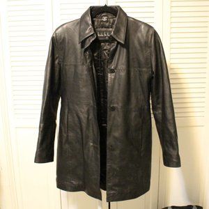 Nicole Miller Leather Trench Coat